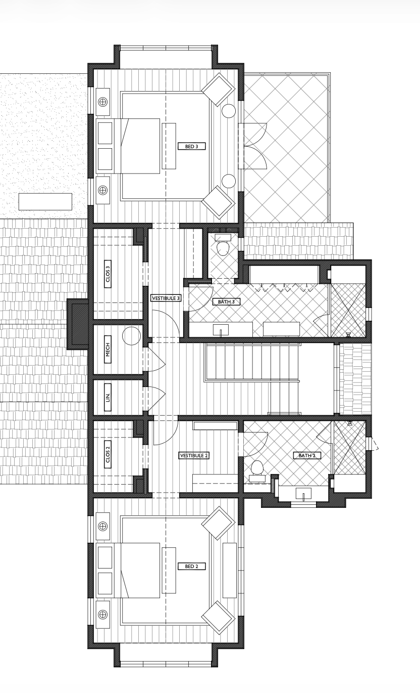 Second level floor plan