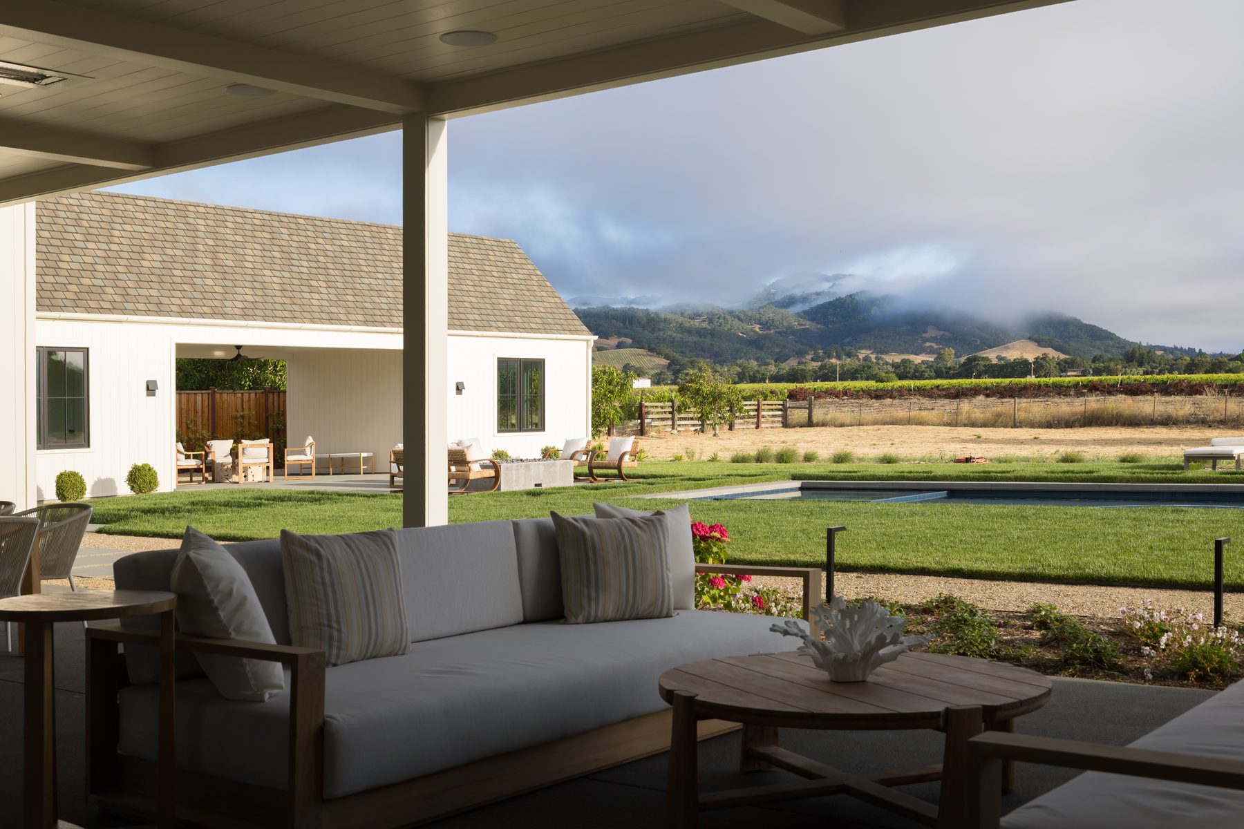 Pastoral landscape surrounding the estate